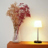 S-link SL-M9002 Usb Destekli Paslanmaz Çelik Beyaz Masa Üstü 12 SMD Ledli Okuma Lambası 40731 - 6