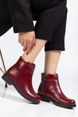 165-204 Bordo Yanki Günlük Kadın Bot - 6
