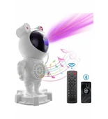 Monalisa Home Astronot Bluetooth Hoparlörlü Galaksi Işık Projektörü Yatak Odası için Gece Lambası thumbnail 1