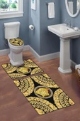 Modern Desenli 3'lü Banyo Paspas Takımı – Yıkanabilir Kaymaz Tabanlı Klozet Takımı KLZ0041 RENKLİ 60 X 90 - 2