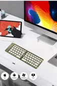 Torima TK-08 Yeşil Kablosuz Katlanabilir Şarjlı Taşınabilir Mini Bluetooth Klavye thumbnail 4
