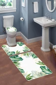 Modern Desenli 3'lü Banyo Paspas Takımı – Yıkanabilir Kaymaz Tabanlı Klozet Takımı KLZ0028 RENKLİ 60 X 90 - 2