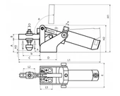 600-3 Pnömatik Yatay Tabanlı Silindir Pistonlu Bağlantı Elemanı 23845 - 2