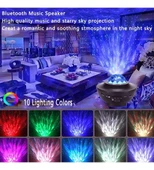 Monalisa Home  Bluetooth Hoparlörlü Galaksi Işık Projektörü Yatak Odası için Gece Lambası - 2