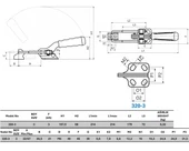 320-3 U Kancalı Yatay Tabanlı Yatay Kitleme İtme Çekme Takımı 23790 - 2
