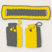 El Örgüsü 3'lü Banyo Lifi - %100 El Yapımı, Doğal, Uzun Ömürlü - 6