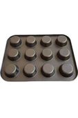 12'li Kek Kalıbı Yanmaz Yapışmaz Muffin Cupcake Kalıbı Kek Kalıbı thumbnail 3