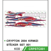 Yamaha Crypton 2004 Kırmızı Sticker Seti - 1