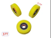 E-Bike Pedal Destekli Dişli Rulmanlı Set 37T – Sarı Plastik 3’lü Dişli Takımı - 2