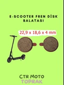 E-Scooter Fren Balatası Disk Tipi – 22,9×18,6×4 mm Elektrikli Scooter Uyumlu thumbnail 1