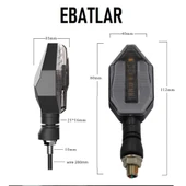 Üniversal Led Sinyal Lambası Takım ( Sağ-Sol Göstergeli ) 2 Modlu - 9