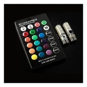 12 Led Rgb T10 Kumandalı Çakarlı Park Ampülü Carub thumbnail 3