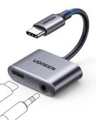 UGREEN USB-C 3.5mm Kulaklık Jakı Ses Adaptörü ve Şarj Cihazı DAC Tip C - Aux Kulaklık Ayırıcı, 60164 - 2