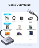 UGREEN USB-C 3.5mm Kulaklık Jakı Ses Adaptörü ve Şarj Cihazı DAC Tip C - Aux Kulaklık Ayırıcı, 60164 - 9