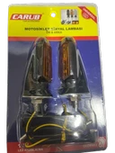 Carub Motosiklet Sinyal Lamba Üniversal 12V Sarı Cam Sarı Led 2'Li - 5