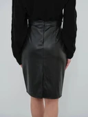 Midi boy deri kalem etek siyah h26780 - 2