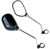 Reflektörlü Bisiklet Gidon Aynası Geniş Açılı Dönebilen İkili Çift Dikiz Ayna thumbnail 1