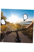 Reflektörlü Bisiklet Gidon Aynası Geniş Açılı Dönebilen İkili Çift Dikiz Ayna thumbnail 9