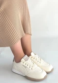 Tawen Bej Cilt Bağcıklı Spor Ayakkabı thumbnail 2