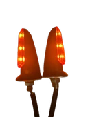 Carub Motosiklet Sinyal Lamba Üniversal 12V Sarı Cam Sarı Led 2'Li - 2