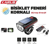 Carub Güneş Enerjili Kornalı Bisiklet Feneri ? LED Işıldak thumbnail 1