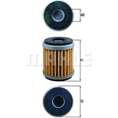 Mahle Yamaha Yzf R MT125 Wr Seri XMAX125 XMAX250 YBR250 Mahle OX799 Yağ Filtre thumbnail 3