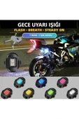 7 Renk Mini Led Şarjlı 4,5w Dron Scooter Bisiklet Motosiklet Araba Çakarlı Led Uyarı Işığı thumbnail 2