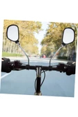 Reflektörlü Bisiklet Gidon Aynası Geniş Açılı Dönebilen İkili Çift Dikiz Ayna thumbnail 6