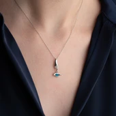 Vaoov 925 Ayar Gümüş El Figürü ve Sallantılı Göz Kolye thumbnail 4