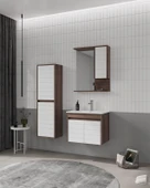 Orka Serra 65 cm Navaro/Beyaz Banyo Dolabı Takımı thumbnail 2