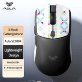 Aula SC580X Lightweight PAW3311 10000 DPI 1000Hz Siyah Kablosuz Gaming Mouse thumbnail 3