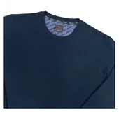 Büyük Beden Erkek Bisiklet Yaka Sweatshirt Battal Kazak - 6