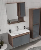 Orka Serra 85 cm Navaro/Antrasit Banyo Dolabı Takımı thumbnail 2