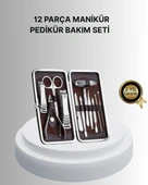 Profesyonel Tırnak Bakım Seti Çelik Aletli Şık Deri Çantalı thumbnail 1