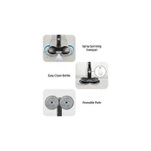 Bespoke Jet Sprey Döner Süpürme Fırçası Vakum Silme Eki, Gümüş thumbnail 2