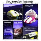 Aula SC580X Lightweight PAW3311 10000 DPI 1000Hz Beyaz Kablosuz Gaming Mouse thumbnail 4