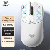 Aula SC580X Lightweight PAW3311 10000 DPI 1000Hz Beyaz Kablosuz Gaming Mouse thumbnail 3