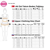 Kadın Büyük Beden Siyah Beyaz Şeritli Alt Üst Yarım Kollu İkili Takım - 6