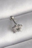 pilelistore 316L Çelik Gümüş Renk Zirkon Taşlı Yıldız Model Tragus Piercing - TJ-PR1297 thumbnail 1