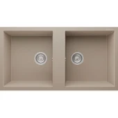 Real Stone P019 Nemrut Granit Mutfak Eviyesi Cappucino Tezgah Altı - Üstü 97x52 Cm İki Gözlü thumbnail 1