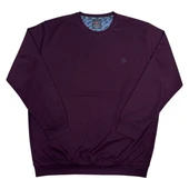 Büyük Beden Erkek Bisiklet Yaka Sweatshirt Battal - 1