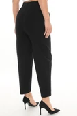 Büyük Beden Kadın Mom Fit Paça Taş Detaylı Ekstra Battal Pantolon - 3