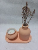 TABAKLI KÜP VAZOLU FİJİ MUMLUK SETLERİ RANDOM thumbnail 4