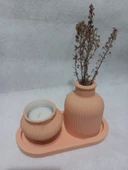 TABAKLI KÜP VAZOLU FİJİ MUMLUK SETLERİ RANDOM thumbnail 1