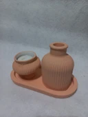 TABAKLI KÜP VAZOLU FİJİ MUMLUK SETLERİ RANDOM thumbnail 2