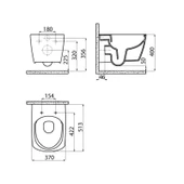Creavit Elegant Rim-Off Kanalsız Asma Klozet (EG321.00) + Elegant TP Yavaş Kapanan Kapak 2'li Set thumbnail 6