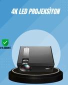 Yüksek Parlaklıkta Projeksiyon Cihazı – 1080p Destekli, Taşınabilir Ev Sineması Sistemi thumbnail 1
