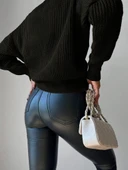 Kadın Uzun Kollu Düğme Detay Triko Hırka thumbnail 3