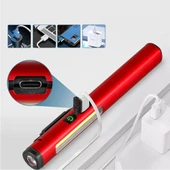 pilelistore Şarjlı Mıknatıslı Çalışma Lambası Cep Feneri WT-307-S - 1