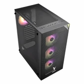 Vento VG3400S 650W 80+ Bronz USB 3.2 ATX Mid Tower Siyah Kasa thumbnail 3